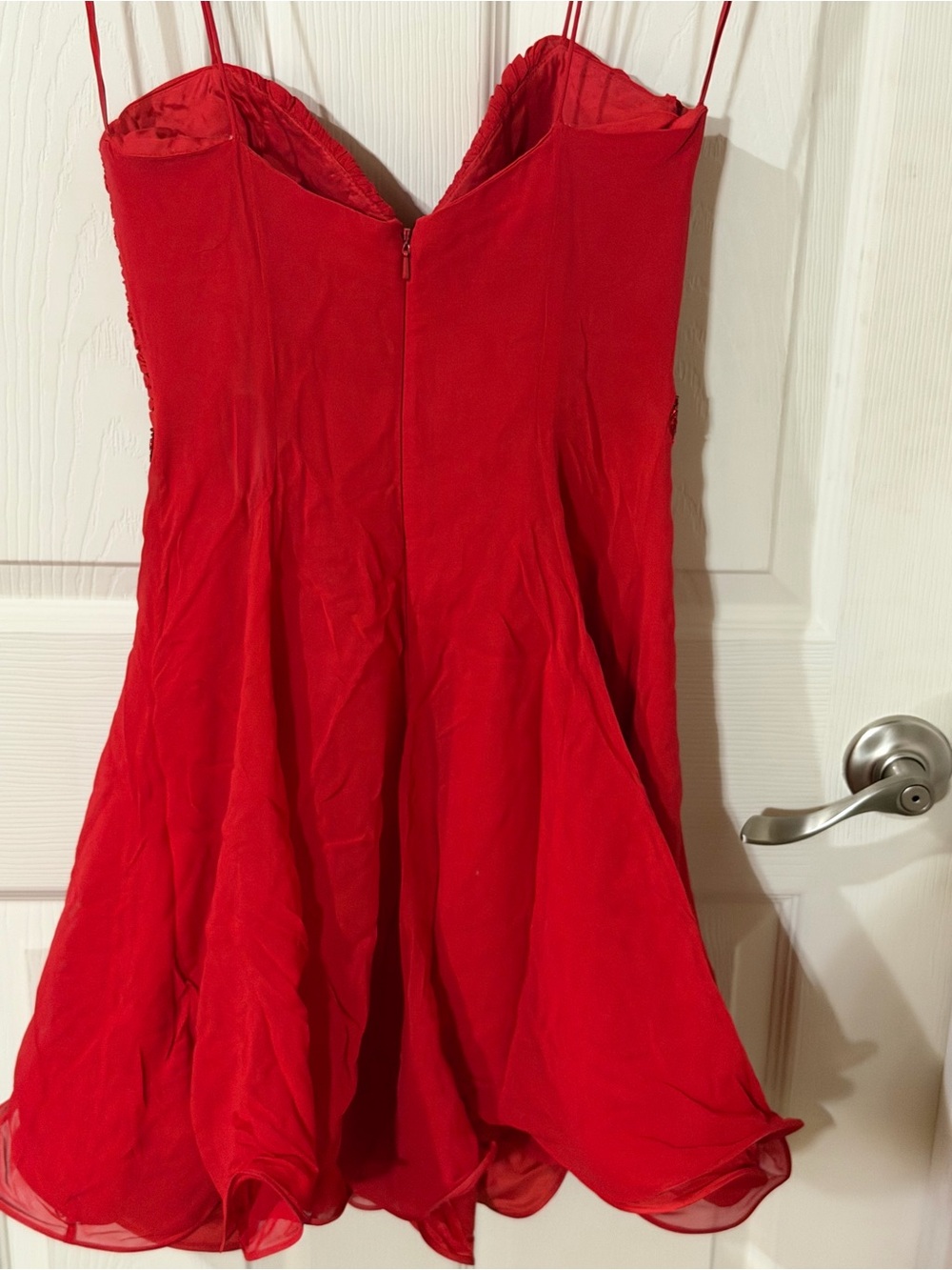 Niteline Red Spaghetti-Strap Mini Dress - Picture 4 of 4